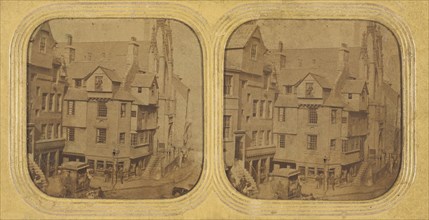 Edinburgh, John Knox's House, High St., 1855-1865. Creator: John Lennie.