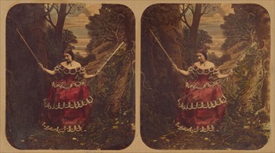 Woman on a swing, about 1860. Creator: Joseph John Elliott.