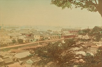 View of Yokohama and Harbor, 1897. Creator: Ogawa Kazumasa.