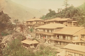 A Japanese Hotel at Hakone, 1897. Creator: Ogawa Kazumasa.