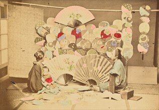 Fan Shop, 1897. Creator: Ogawa Kazumasa.