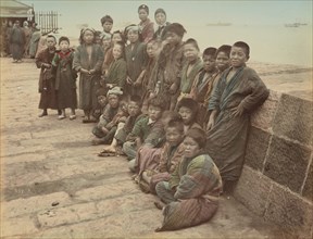 Group of Children, 1870s-1890s. Creator: Kusakabe Kimbei.