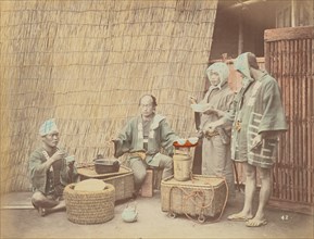 Coolies Wayside Refreshments, 1870s-1890s. Creator: Kusakabe Kimbei.