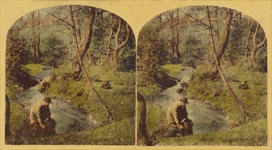 Where the clear brook doth o'er the pebbles play, about 1860. Creator: London Stereoscopic & Photographic Co.