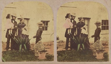 The truant from school found in the Garden, about 1860. Creator: London Stereoscopic & Photographic Co.