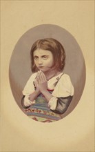 Little girl praying, about 1870. Creator: Lorenzo Suscipj.