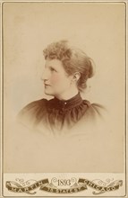 Unidentified woman, in profile to left, 1893. Creator: Martin.