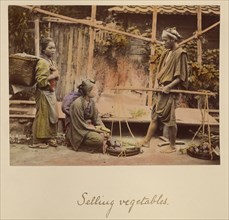 Selling vegetables, about 1873-1883. Creator: Shinichi Suzuki I.