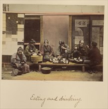 Eating and drinking, about 1873-1883. Creator: Shinichi Suzuki I.