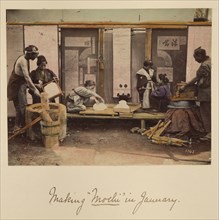 Making Mochi in January, about 1873-1883. Creator: Shinichi Suzuki I.