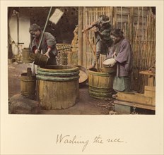 Washing the Rice, about 1873-1883. Creator: Shinichi Suzuki I.