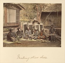 Making Straw Shoes, about 1873-1883. Creator: Shinichi Suzuki I.