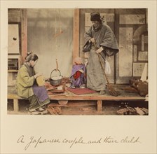 A Japanese Couple and Their Child, about 1873-1883. Creator: Shinichi Suzuki I.