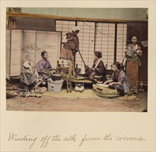 Winding Off the Silk From the Cocoons, about 1873-1883. Creator: Shinichi Suzuki I.