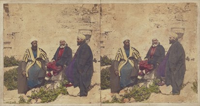 Voyage en Orient. Syrie. Cheiks Druses., about 1860. Creator: Unknown.