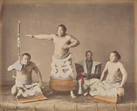 Wrestlers, 1875-1897. Creator: Unknown.