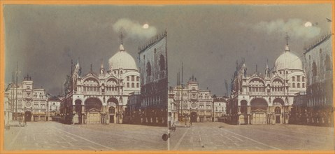 Piazzatta/St. Marks Church, Venice, about 1865. Creator: Unknown.