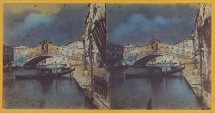 Rialto Bridge, Venice, about 1865. Creator: Unknown.