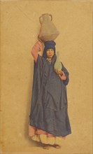 Femme portant des cruches d'eau, about 1870. Creator: Wilhelm Hammerschmidt.