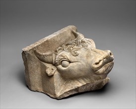 Figured Capital with Bull's Head, about A.D. 180. Creator: Unknown.