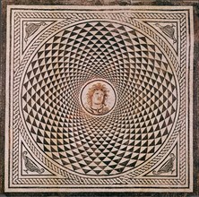 Mosaic Floor with Head of Medusa, about A.D. 115-150. Creator: Unknown.