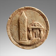 Token with an Egyptian Obelisk and a Temple, early 1st century A.D. Creator: Unknown.