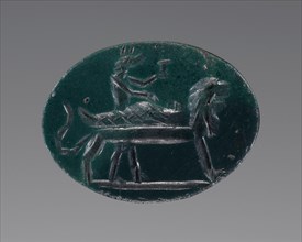 Engraved Gem with Anubis and Osiris, A.D. 100-250. Creator: Unknown.