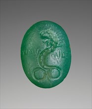 Engraved Gem with Chnoubis, A.D. 100-250. Creator: Unknown.