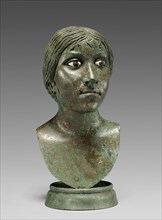 Miniature Portrait Bust of a Woman, 25 B.C.-A.D. 25. Creator: Unknown.