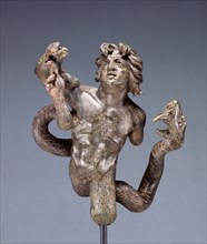 Statuette of a Snake-legged Giant, A.D. 180-220. Creator: Unknown.