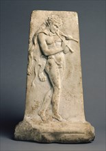 Furniture Support with Satyr Playing Pipes, 80 B.C.-A.D. 125. Creator: Unknown.