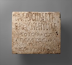 Bilingual Funerary Inscription, A.D. 14-100. Creator: Unknown.