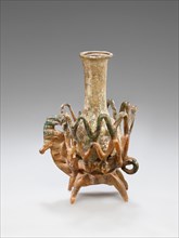 Bottle Mounted on a Quadruped, bottle 1st century; base 6th century. Creator: Unknown.