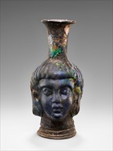 Mold-blown Head flask, 4th-5th century A.D. Creator: Unknown.