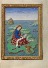 Saint John on Patmos; Book of Hours, about 1480-1490. Creator: Georges Trubert.