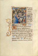 Descent from the Cross; Poncher Hours, about 1500. Creator: Master of Cardinal Bourbon.