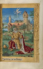 David in Prayer; Book of Hours, 1478. Creator: Master of Guillaume Lambert.