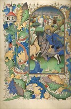 Saint George and the Dragon; Book of Hours, about 1450-1455. Creator: Master of Guillebert de Mets.