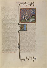 Ezekiel's Vision of the Tetramorph, about 1360-1370. Creator: Master of Jean de Mandeville.