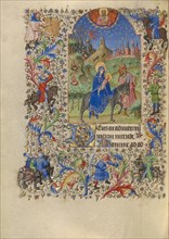 The Flight into Egypt; Book of Hours, about 1420. Creator: Spitz Master.