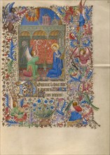 The Annunciation; Book of Hours, about 1420. Creator: Spitz Master.