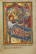 The Nativity, about 1190-1200; text added about 1480-1490. Creator: Unknown.