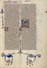 Initial E: Baruch; Abbey Bible, about 1250-1262. Creator: Unknown.