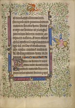 Decorated Text Page; Book of Hours, about 1410. Creator: Unknown.