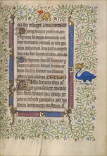 Decorated Text Page; Book of Hours, about 1410. Creator: Unknown.