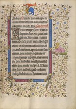 Decorated Text Page; Book of Hours, about 1410. Creator: Unknown.