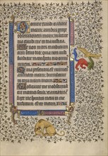 Decorated Text Page; Book of Hours, about 1410. Creator: Unknown.