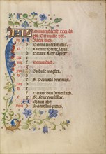 January Calendar Page; Book of Hours, after 1460. Creator: Unknown.