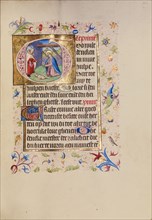 Initial G: The Nativity; Book of Hours, after 1460. Creator: Unknown.