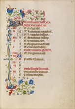 September Calendar Page; Book of Hours, after 1460. Creator: Unknown.